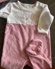 Pyjama lapin rose blanc 3M