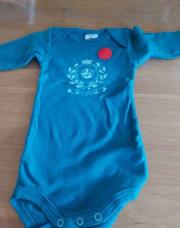 Body bleu longue manche 1 à 3 mois 