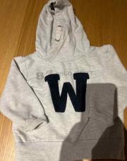 Pull à capuche gris 