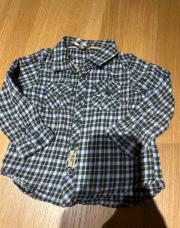 Chemise carreaux bleu et jaune 