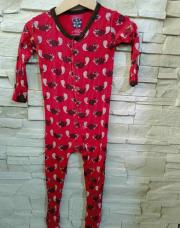 Pyjama rouge avec castor