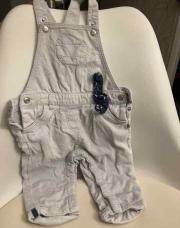 Combi obaïbi 12m fille velours bleu 
