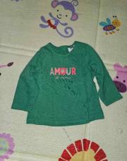 Pull tao  vert amour de maman 6 mois