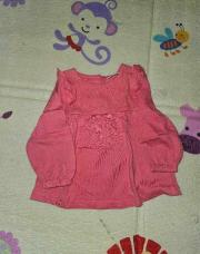 Pull tao 6 mois rose broderie