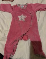 Pyjama velours rose étoile 6M