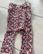 Ensemble fleurs 6 mois 