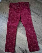 Pantalon velour bordeaux 98cm