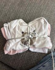 Lot 3 bodys fille taille 3M blanc/rose