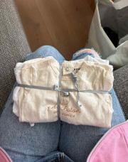 Lot 2 pyjamas 3 m beige/blanc