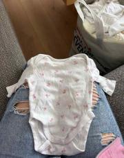 Body blanc fleur 1M 