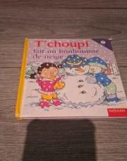 Livre tchoupi fait un bonhomme de neige 
