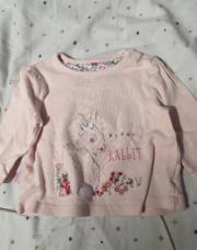 T-shirt rose lapin Mothercare 9 mois