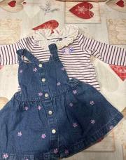 Ensemble 2 pièces sergent major 6 mois mauve 