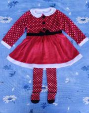Robe Noël + bas 24 mois 