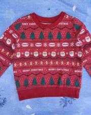 Pull Noël rouge 18 mois