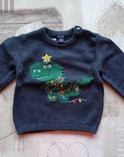 Pull Noël dinosaure 6 mois