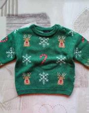 Pull Noël vert 6 mois