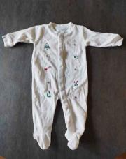 Pijama 3mois blanc noel