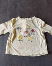 Tee-shirt manches longues Tex 3mois jaune citron
