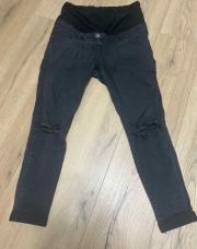 Jeans noir troué 38 grossesse Premaman