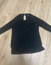 Pull sequin S noir Zara 