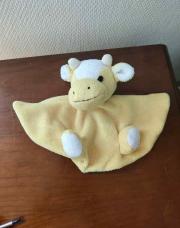 Doudou vache jaune 