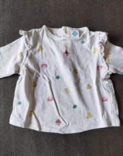 Tee-shirt manches longues Tex 3mois pictogrammes 