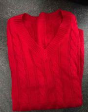 Pull sans manche rouge 