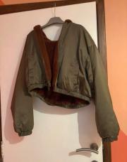 Manteau réversible kaki et marron h&m taille L