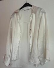 Chemise blanche en satin Zara taille L