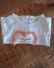 Blouse blanche cœur 3M