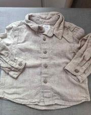 Chemise en lin c&A3/6 mois 
