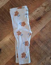 Legging beige fleurs orange 6m