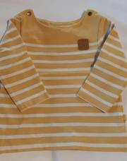 Sweat jaune ligne  obaibi 12 M