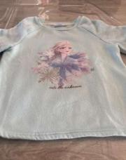 Pull bleu chaud Reine des Neiges 8 ans