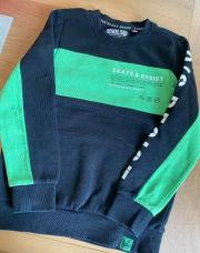 Pull 134-140 vert et noir
