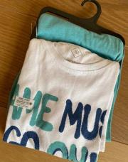 Pyjama bleu et blanc neuf 9-10 ans