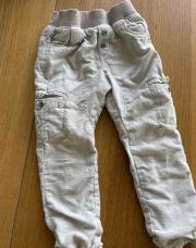 Pantalon beige élastique côtelé 