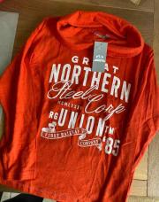 Sweat-shirt orange neuf 134-140