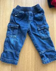 Jeans bleu avec élastique et poche 