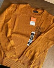 Pull moutarde neuf 8 ans 