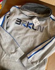 Sweat col gris neuf 8 ans 