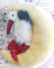 Peluche cigogne 