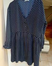 Robe bleu pois 