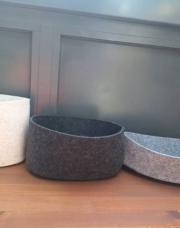 3 paniers en feutrine 