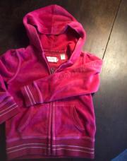 Veste capuche rose velour okaidi 2 ans 