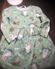 Robe licorne verte h&m3/4 ans