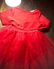 Robe rouge tulle H&M 4/6 ans 