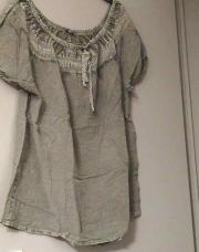 Blouse style jeans gris vert 