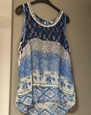 Blouse voile bleu M&Mode